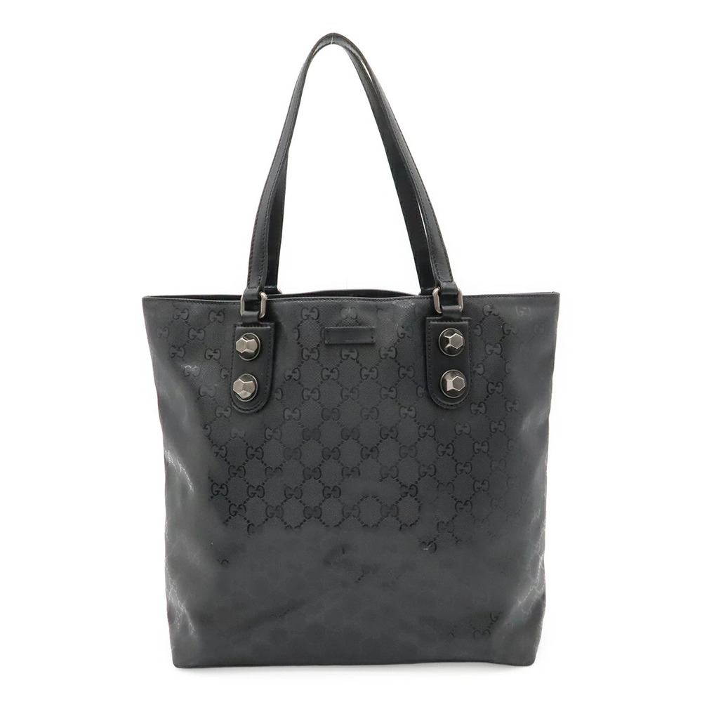 Gucci GG Imprime Tote Bag Shoulder Leather Black
